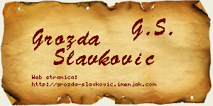 Grozda Slavković vizit kartica